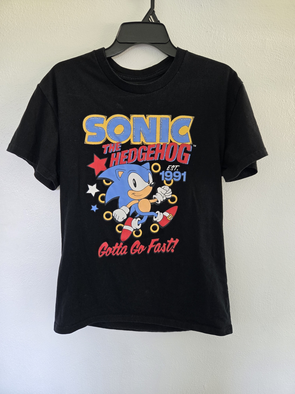 Sonic the Hedgehog Black Graphic Tee - Gotta Go Fast!